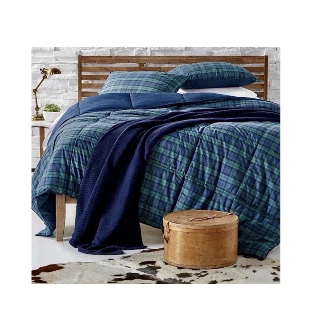 90s Polo Ralph Lauren Home Blackwatch Tartan Plaid Down Filled King Comforter